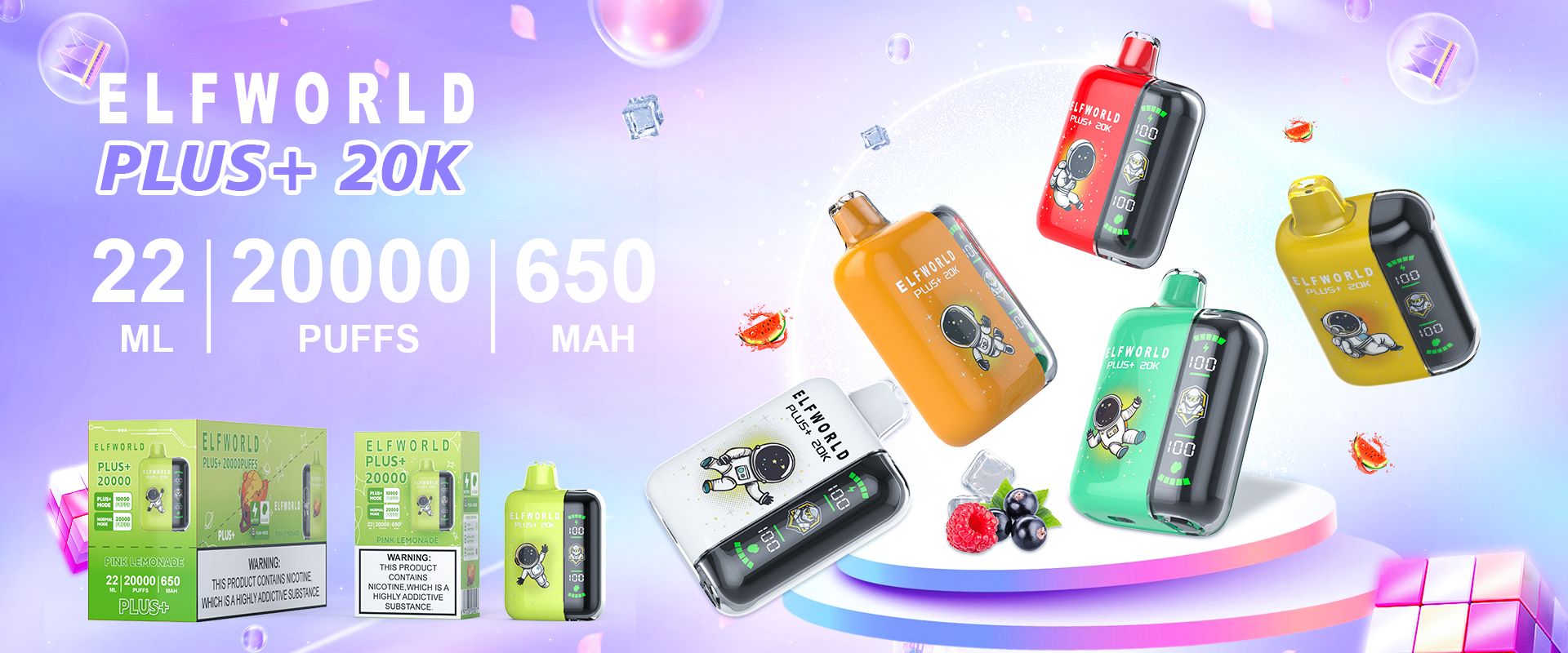 Buy Official ELFWORLD HZKO Disposable Vape on stock Wholesale with the best price Plus 20000 Puffs